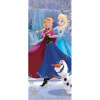 Dverová fototapeta - FT2297 - Frozen Elsa,Anna a Olaf 91cm x 211cm - Samolepiaca fólia