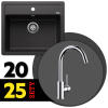 BLANCO SET 07-B 25 LEGRA 6 antracit + MIDA chróm