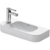 DURAVIT Happy D.2 závesné umývadielko s otvorom vľavo, bez prepadu, 500 x 220 mm, biela, 0711500009