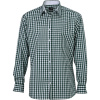 James & Nicholson Košile JN 617, popelínová, kostkovaná, dlouhý rukáv COT020617l5705-forest gree 2XL Zelená forest/bílá