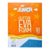 Dekoračná pena A4 EVA Glitter modrá 2,0 mm, sada 10 ks