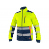 Bunda CXS BENSON, výstražná, softshell, pánska, žlto-modrá, veľ. 2XL