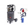 Tagred AKCIOVÝ SET SETTA3396M, Bezolejový vertikálny kompresor 50 l, 230 V, 2 piesty, 2 000 W | 10 BAR + príslušenstvo