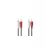 NEDIS stereo audio kabel RCA/ 2× zástrčka RCA - 2× zástrčka RCA/ černý/ bulk/ 1m (CAGL24200BK10)