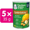 GERBER Organic chrumky s mangom a banánom 5× 35 g