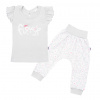 2-dielna dojčenská bavlnená súprava New Baby Happy Flower sivá - 92 (18-24m)