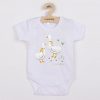 Detské body s potlačou New Baby Husičky - krátky rukáv Biela 62 (3-6m)