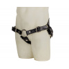 Mr. S Leather Corey Jay Dildo Harness, čierny kožený strap-on postroj s O-ring
