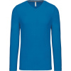 KARIBAN VINTAGE V-NECK K358 / Pánske tričko s dlhým rukávom - tropical blue M