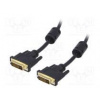 Cable DVI-I (24+5) plug,both sides 1.8m black