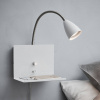 Markslöjd Nástenná lampa Logi s úložnou plochou, biela - 107140