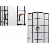 Sprchový panel - Čierny sprchovací kút 90x90, sifónová vanička 185 (Sprchový panel - Čierny sprchovací kút 90x90, sifónová vanička 185)