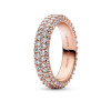 PANDORA prsten Timeless se dvěma řadami pavé 50 182629C01-50