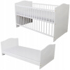 Detská postieľka, 2in1 Kuba Biały 140x70 + matrac (Detská postieľka, 2in1 Kuba Biały 140x70 + matrac)