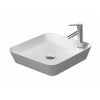 Duravit Cape Cod Umývadlo na dosku, 46x46 cm, bez prepadu, s otvorom na batériu, DuraCeram, WonderGliss, matná biela 23404632001