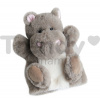 Plyšový hrošík na bábkové divadlo Hippo Puppet Histoire d’ Ours sivý 25 cm od 0 mes HO2592