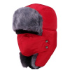 Zimná kožušinová čiapka-Červená HR11055