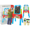 LEAN TOYS Magnetická tabuľa 2 v 1 modré a červené príslušenstvo