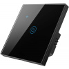 Tuya WiFi 1 Channel Touch Smart Switch Double Control Type 86 EU Plug Black