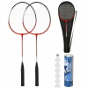 SET NA HRANIE BADMINTONU 9v1 PALETKY RAKETY LETKY POŤAH BADMINTON