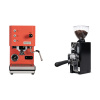 Profitec GO, red + Eureka Mignon Libra 65 All Purpose, CR black