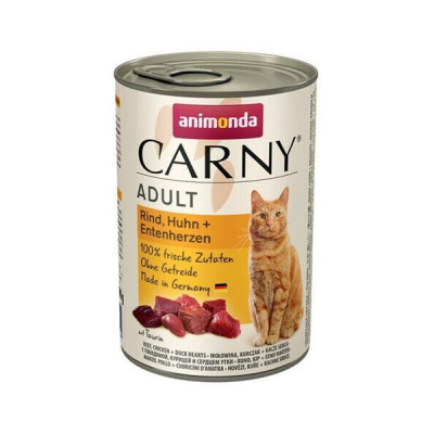 Animonda, Nemecko Animonda CARNY® cat Adult hovädzie,kura a kačacie srdiečka bal. 6 x 400 g konzerva