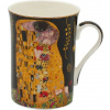 HOME ELEMENTS Porcelánový hrnček 300 ml, Klimt Bozk čierny