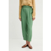 Ľanové nohavice United Colors of Benetton 4AGHDF08L zelená L