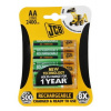 JCB - RTU NiMH AA / R06, min.2400mAh, prednabité batérie, blister 4 ks