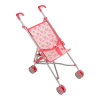 BABY MIX Detský golfový skládací kočík pre bábiky Anička 54x28x50 ružová
