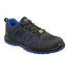 BENNON KNITTER O1 ESD LOW / Pracovná poltopánka O1 ESD - čierna/modrá 36
