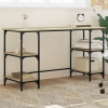 zahrada-XL Stôl dub sonoma 140x50x75 cm kov a kompozitné drevo 845327