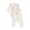 MBaby Zavinovacie body + legíny, 2D sada, Botanika, biela/ružová, 56 (1-2m)