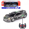 RC sivé športové auto so svetlom na diaľkové ovládanie 1/22 27Mhz
