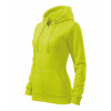 Malfini TRENDY ZIPPER 411 Mikina dámska M, Limetková