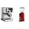 Rancilio Silvia BC PID + Eureka Atom W 75, ferrari red