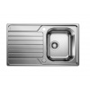 Blanco Dinas 45 - Drez, 86x50 cm, s ovládaním odtoku, kefovaná nerezová 523378