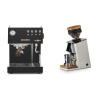 Ascaso Steel UNO PID, Black&Wood + Eureka Mignon Single Dose, White & Oak