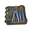 SILVER TOOLS Kliešte, krimpovač konektorov + 5 matric + odstraňovač izolácie