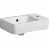 Geberit Selnova - Umývadielko 400x250 mm, s 1 otvorom na batériu vpravo, s prepadom, biela 501.517.00.7