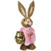 DOMMIO Slamová zajačica s košíčkom 33 × 13 cm