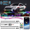 PODSVIETENIE PODVOZKU LED RGB LAMPIČKY PÁSKY POD AUTO + DIAĽKOVÝ OVLÁDAČ APPKA