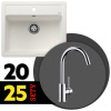 BLANCO SET 07-B 25 LEGRA 6 biela + MIDA chróm
