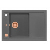 Alveus FORMIC 30 kuchynský granitový drez so sifónom 76x50 Steel + prepad copper 1108030+copper