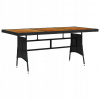 Záhradný stôl, stolík - Vidaxl Garden Table, Black, 160x70x72 cm, Rattan (Vidaxl Garden Table, Black, 160x70x72 cm, Rattan)