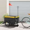 vidaXL Vozík za bicykel, čierno žltý 45 kg, železo 94113