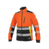Bunda CXS BENSON, výstražná, softshell, pánska, viac farieb Farba: oranžovo-čierna, Veľkosť: M