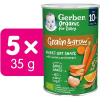 Gerber Organic chrumky s mrkvou a pomarančom 5x35 g