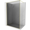 Mexen Kioto-F, sprchová zástena s rámom 130 x 202 cm, 8 mm šedé sklo, zlatý matný profil, 800-130-104-55-40