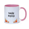 HRNČEK S FOTKOU FAREBNÝ RÁMIK DOVOLENKA 350 ML FOTOpošta Farba: RUŽOVÝ